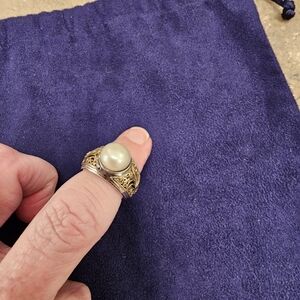 Konstantino Gold and Silver Ring with Pearl